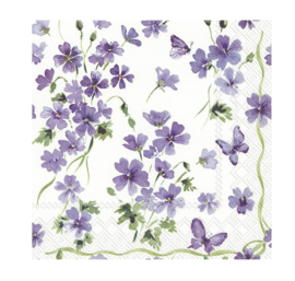Cocktail Servetten Purple Spring Ihr