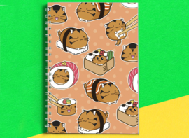 A5 Notitieboekje 'Tiger Cat Sushi' - Fuzzballs