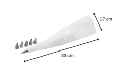 Spuitzak met 6 Spuitmondjes Zenker