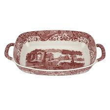 Schaal met Greepjes (36 cm.) - Spode Cranberry Italian