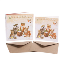 Set 8 Kerstkaarten The Christmas Party Wrendale Designs