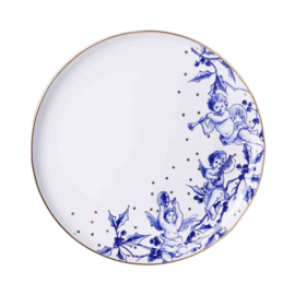Dinerbord Kerstengel Heinen Delfts Blauw