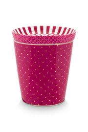 Beker & Theetip Royal Dots Dark Pink - Pip Studio