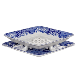 Fruittest met Onderschotel - Spode Blue Italian