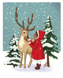 Ansichtkaart Snow Deer Belle & Boo