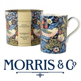 Mok Morris & Co Strawberry Thief Indigo/Mineral - Royal Worcester
