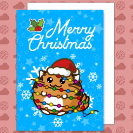 Kaart 'Merry Christmas' Tiger Lights - Fuzzballs