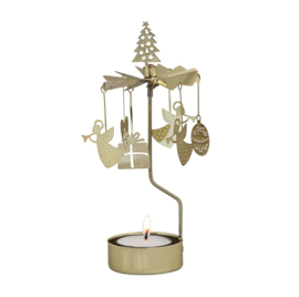 Waxinelichthouder Roterend X-Mas Gold Pluto Design
