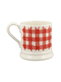 1/2 Pt Mok Red Gingham Good Tea Emma Bridgewater