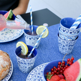 Melamine Beker Indigo Lace Bunzlau Castle