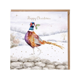 Kerstkaart A Christmas Pheasant Wrendale Designs