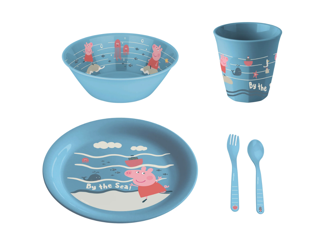 Kinderserviesset Waves at Home Peppa Pig Koziol