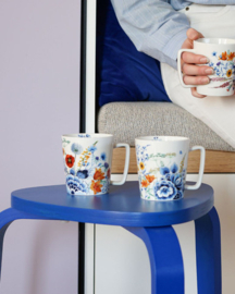 Mok Wildbloemen Heinen Delfts Blauw