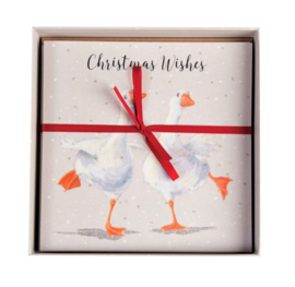 Set 8 Kerstkaarten Dancing on Ice Wrendale Designs