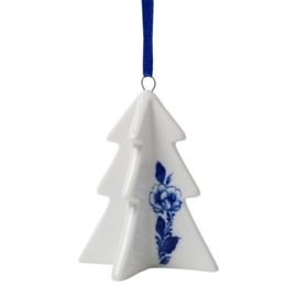 Kerstornament Kerstboom - Heinen Delfts Blauw