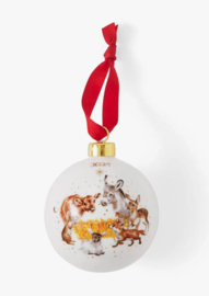 Kerstbal Away in a Manger Wrendale Designs