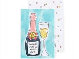 Wenskaart Bubbels Blond Amsterdam