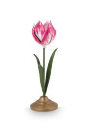 Kaarsenhouder Tulp Roze Wit Pip Studio