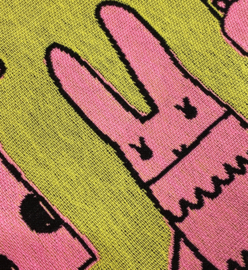 Hand- / Theedoek / Placemat Bunny in Paris Yellow - Atsuko Matano