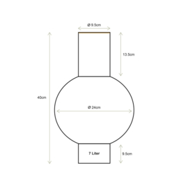 Metalen Vaas Medium Middengroen Pip Studio