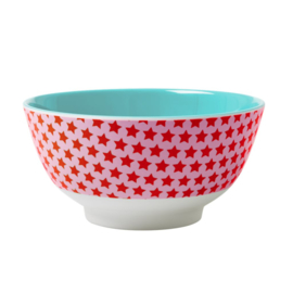 Melamine Schaal Rode Sterren (15 cm.) - Rice