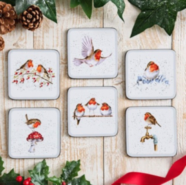 6 Onderzetters Festive Friends Wrendale Designs Pimpernel