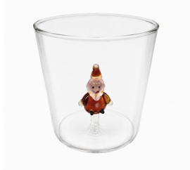 Glas met Decoratie Kerstman