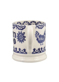 1/2 Pt Mug Blue Hen & Border Mum Emma Bridgewater