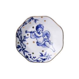 Theetip Kerstengel Heinen Delfts Blauw