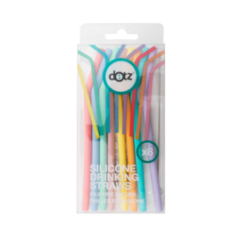 Gebogen Rietjes Pastel Dotz