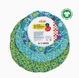 Set Afdekhoezen Blauw 20, 25 en 30 cm.