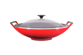 Wok met Deksel Kersenrood - Le Creuset