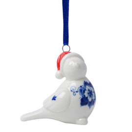 Kerstornament Vogel I - Heinen Delfts Blauw