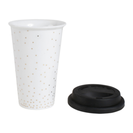 Travel Mug Gold Dots - Sema Design