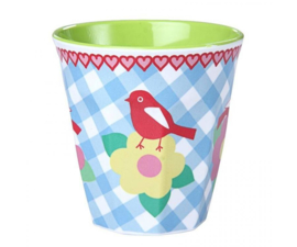 Bekertje Melamine Vintage Bird - Ginger