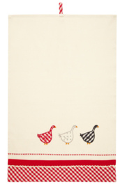 Theedoek Katoen Gingham Geese - Ulster Weavers