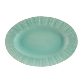 Ovale Serveerschotel Posei Turquoise (45 cm.) - Côté Table