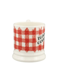 1/2 Pt Mok Red Gingham Good Tea Emma Bridgewater