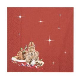 Servetten Merry Little Christmas Wrendale Design