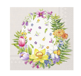 Cocktail Servetten Flower Egg Linen Ihr