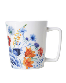 Mok Wildbloemen Heinen Delfts Blauw