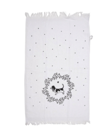 Gastendoekje Lovely Grey Dog Clayre & Eef