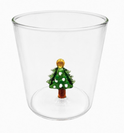 Glas met Decoratie Kerstboom