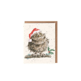 Kaartje 'Christmas Owl' - Wrendale Designs