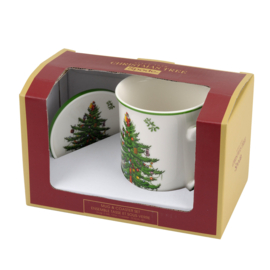 Mok met Onderzetter Christmas Tree - Spode