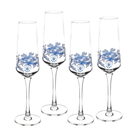 Champagneglas - Spode Blue Italian