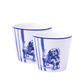 Set Eierdopjes Dachshund Nhaan - Heinen Delfts Blauw