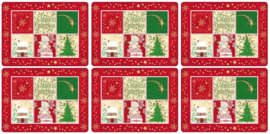 6 Placemats (30,5 cm.) - Pimpernel Christmas Blessing