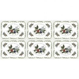 6 Placemats & Onderzetters - Pimpernel The Holly & The Ivy