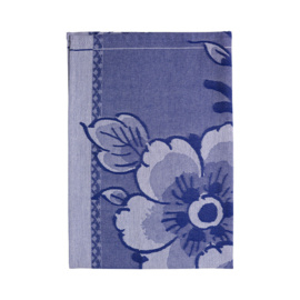 Theedoek Bloem Heinen Delfts Blauw